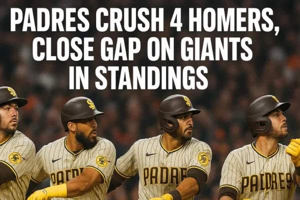 Padres Crush 4 Homers, Close Gap on Giants in Standings
