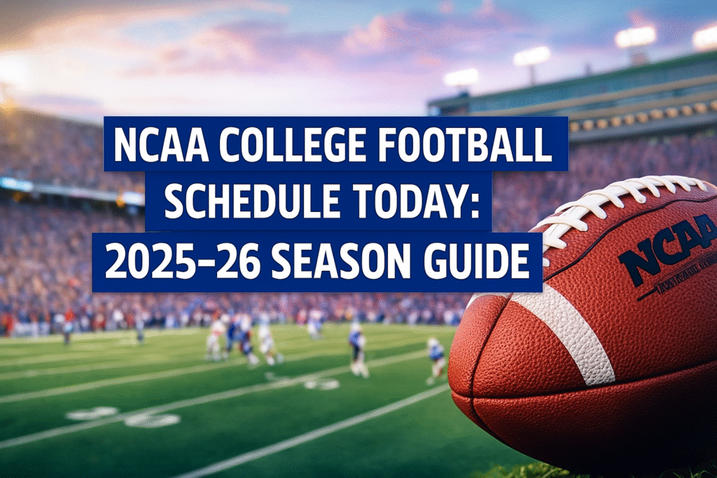 NCAA College Football Schedule Today 2025–26 Season Guide