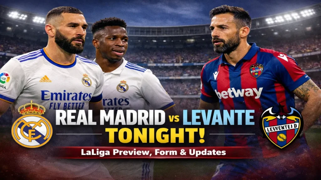 Real Madrid vs Levante Tonight LaLiga Preview, Form & Updates