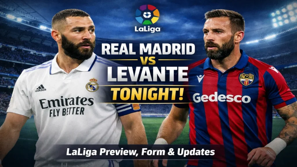 Real Madrid vs Levante Tonight LaLiga Preview, Form & Updates
